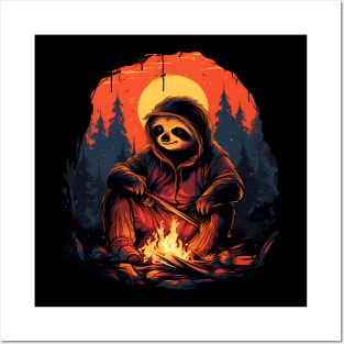 Campfire Sloth Posters and Art